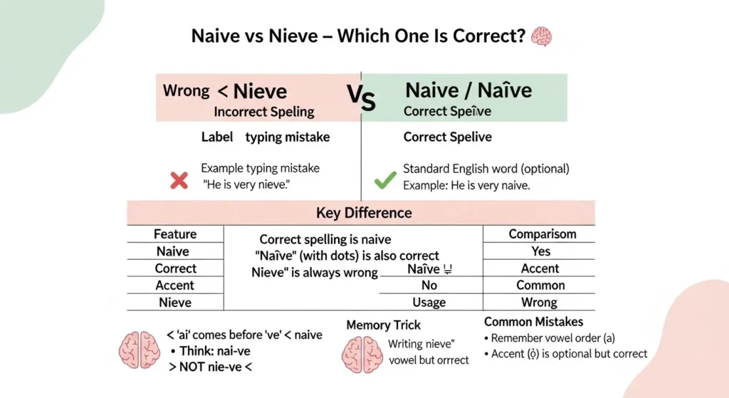 Common Mistakes with Naive or Nieve ❌⚠️