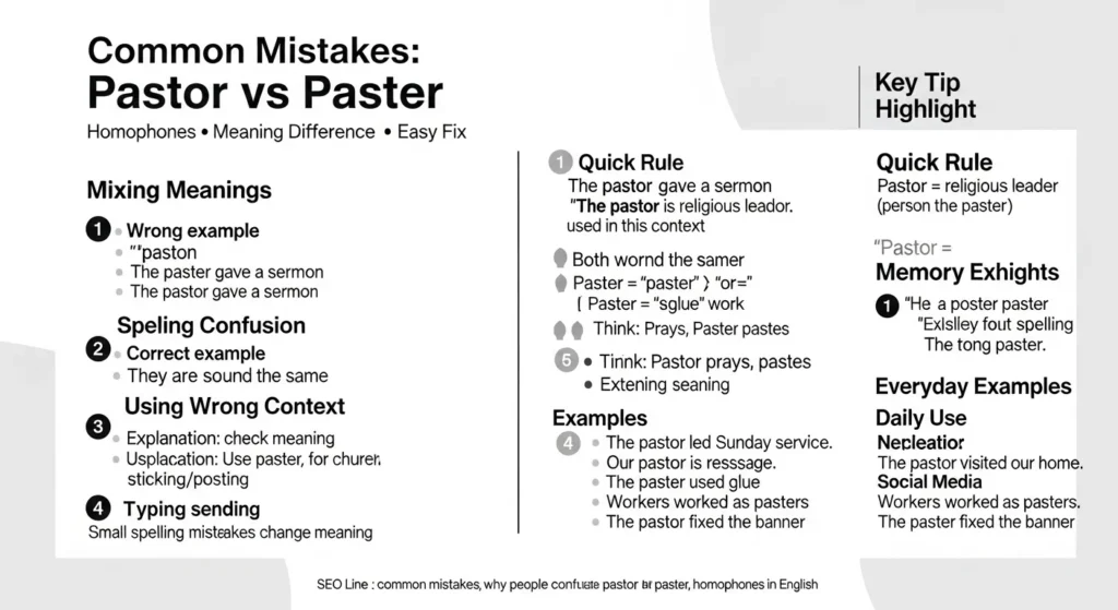 Common Mistakes with Paster or Pastor ❌⚠️