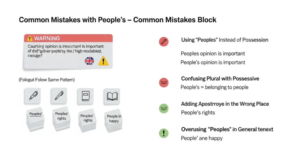 Common Mistakes with Peoples vs People’s ❌⚠️