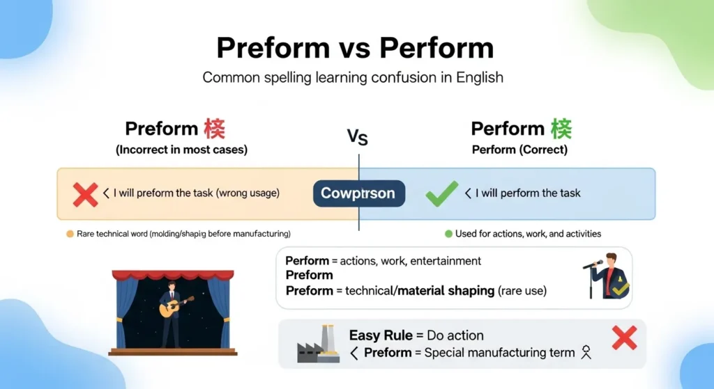 Common Mistakes with Preform vs Perform ❌⚠️