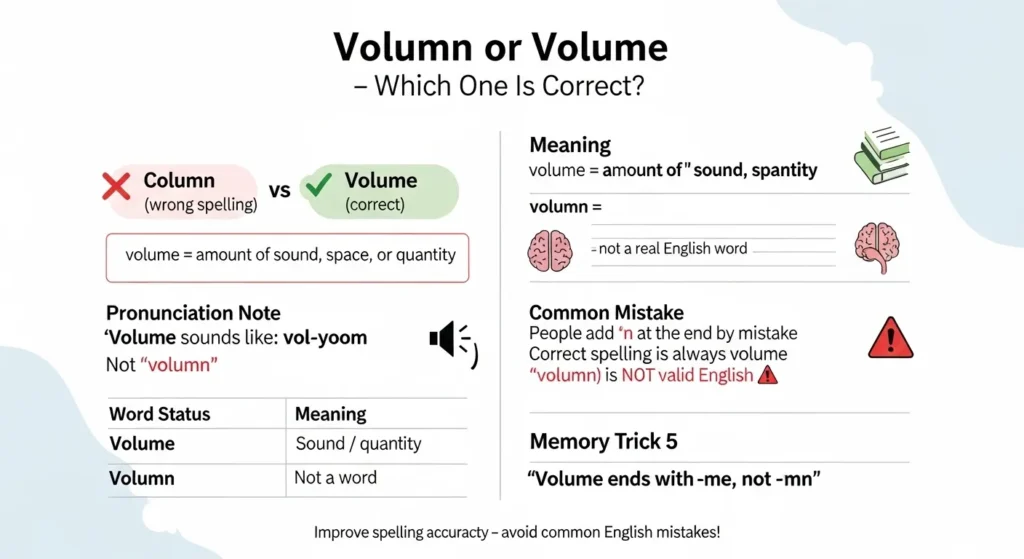 Common Mistakes with Volumn vs Volume ❌⚠️