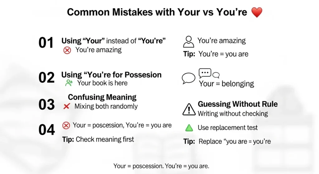 Common Mistakes with Your vs You’re ❌⚠️