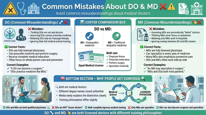 Common Mistakes About DO and MD ❌⚠️