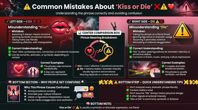 Common Mistakes About “Kiss or Die” ❌⚠️