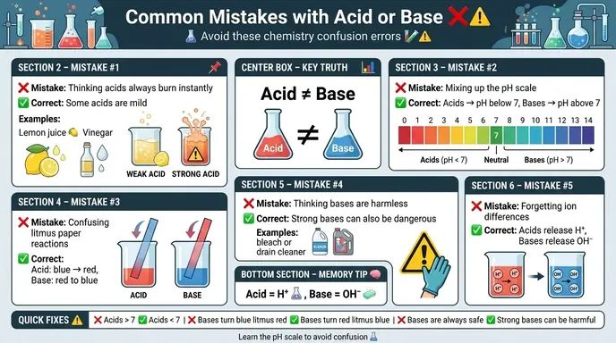 Common Mistakes with Acid or Base ❌⚠️