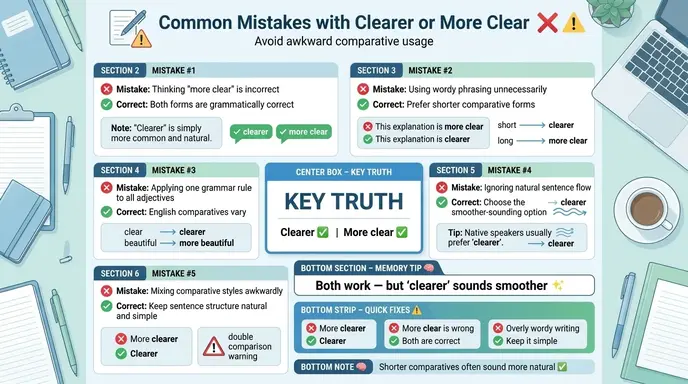 Common Mistakes with Clearer or More Clear ❌⚠️