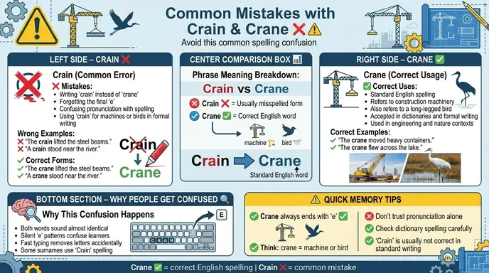 Common Mistakes with Crain and Crane ❌⚠️