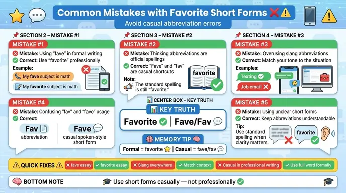 Common Mistakes with Favorite Short Form ❌⚠️
