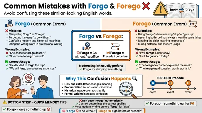 Common Mistakes with Forgo and Forego ❌⚠️