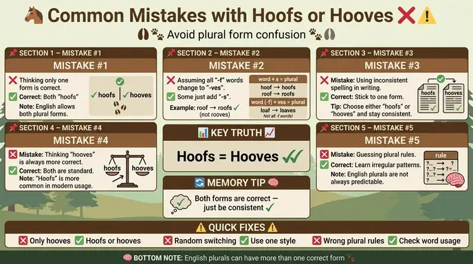 Common Mistakes with Hoofs or Hooves ❌⚠️