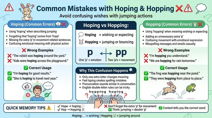 Common Mistakes with Hoping and Hopping ❌⚠️