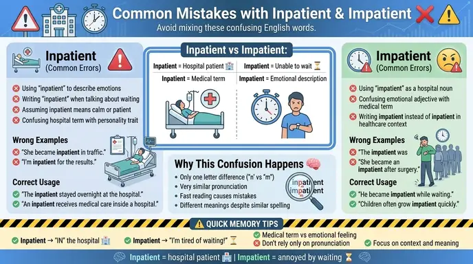 Common Mistakes with Inpatient and Impatient ❌⚠️