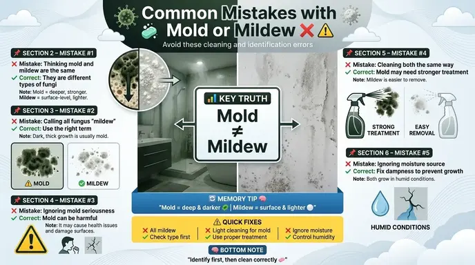 Common Mistakes with Mold or Mildew ❌⚠️