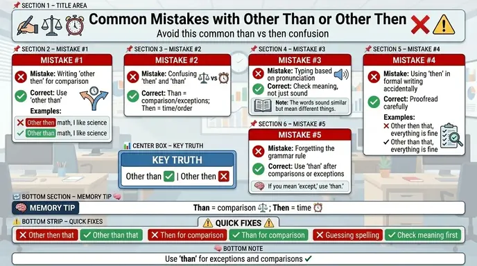 Common Mistakes with Other Than or Other Then ❌⚠️
