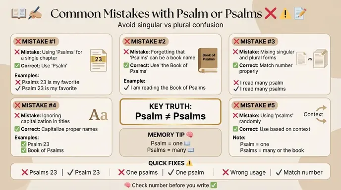 Common Mistakes with Psalm or Psalms ❌