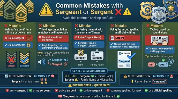 Common Mistakes with Sergeant or Sargent ❌⚠️