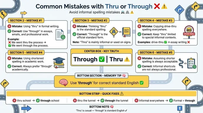 Common Mistakes with Thru or Through ❌⚠️