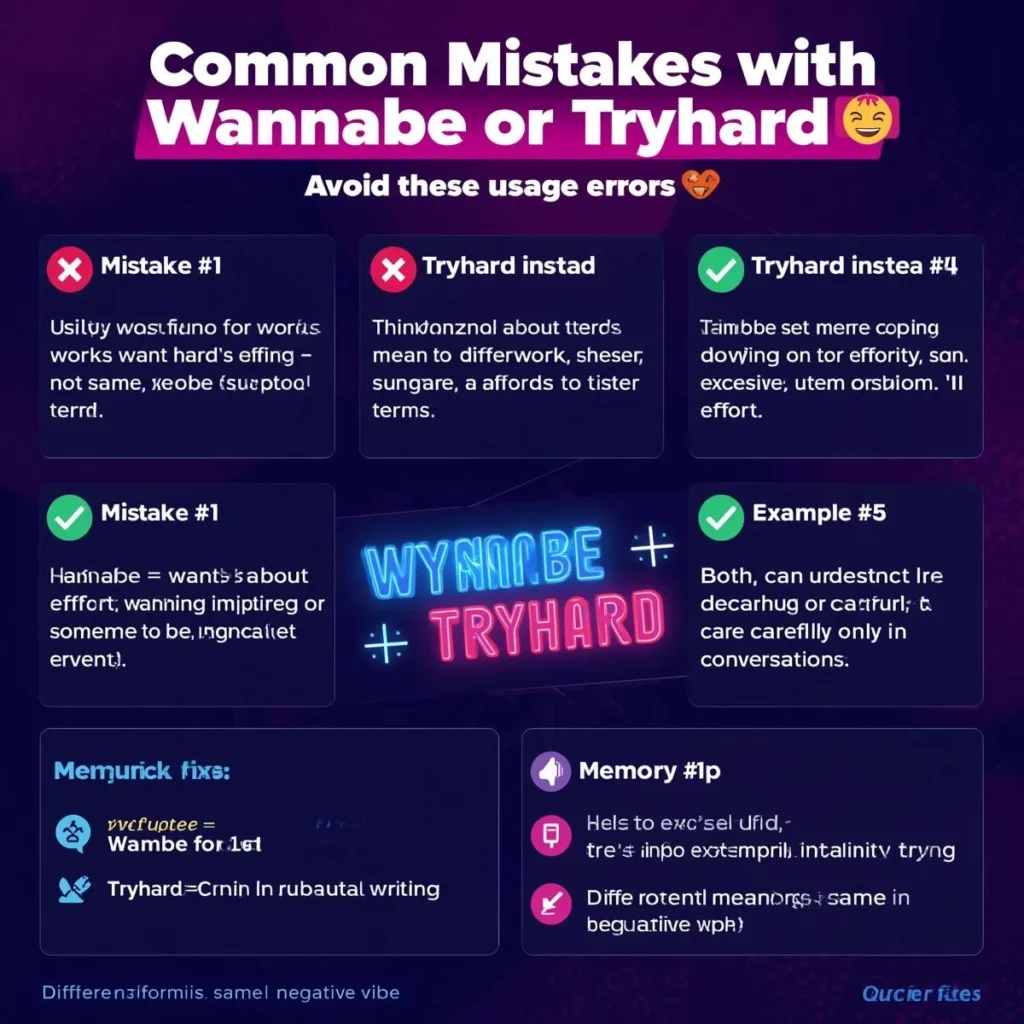 Common Mistakes with Wannabe or Tryhard ❌⚠️