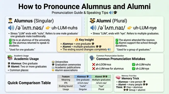 How to Pronounce Alumnus and Alumni 🔊