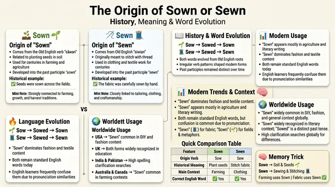 The Origin of Sown or Sewn 📜