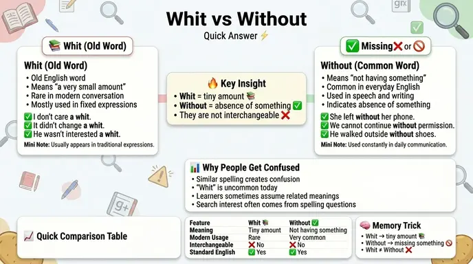 Whit or Without: Quick Answer ⚡
