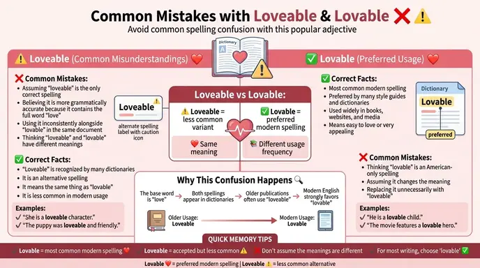 Common Mistakes with Loveable and Lovable ❌