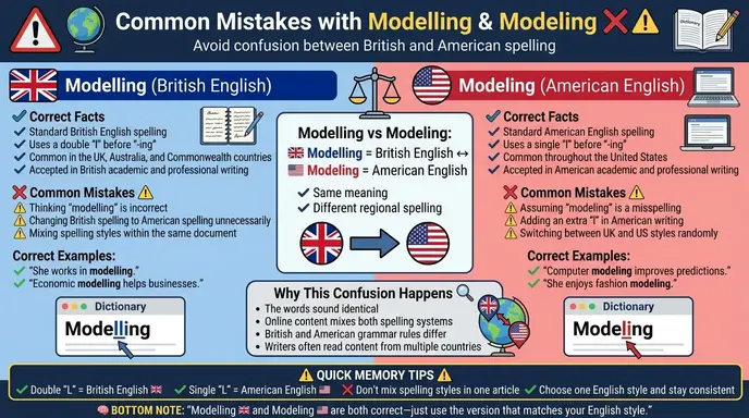 Common Mistakes with Modelling and Modeling ❌⚠️