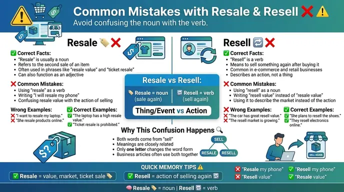 Common Mistakes with Resale and Resell ❌⚠️