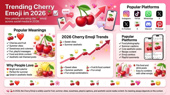 Trending cherry emoji in 2026