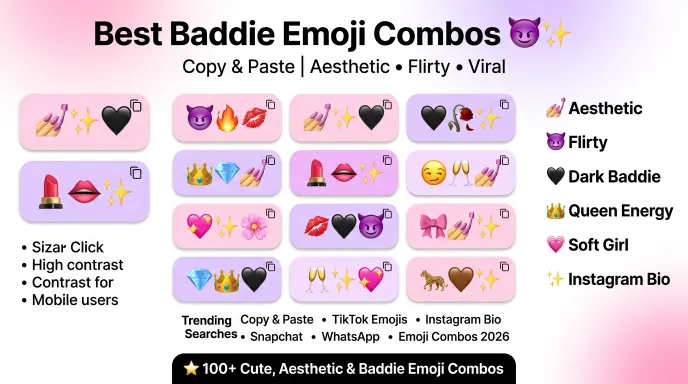 Best baddie emoji combos : copy & paste