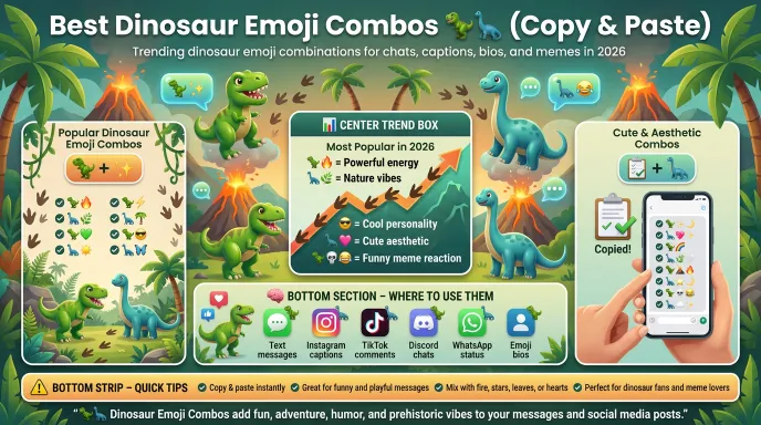 Best dinosaur emoji combos : copy & paste