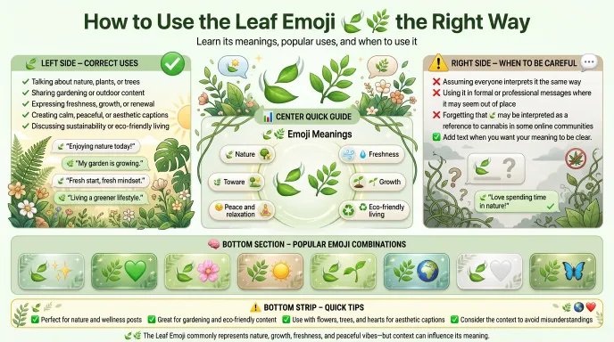 How to use leaf emoji the right way