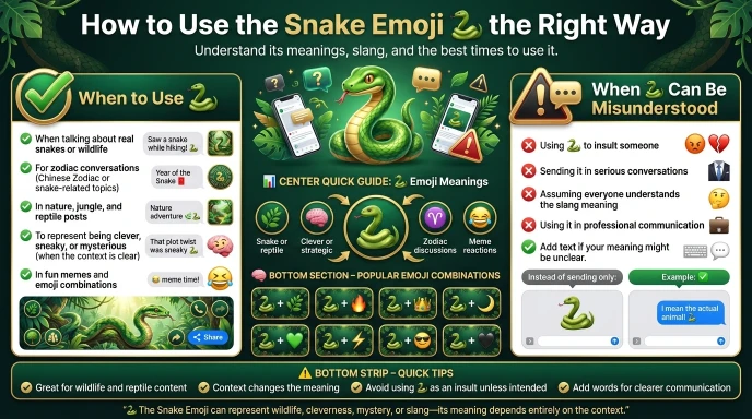 How to use snake emoji the right way
