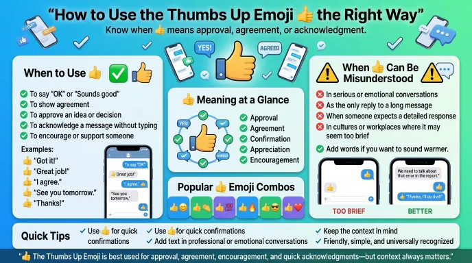 How to use thumb up emoji the right way