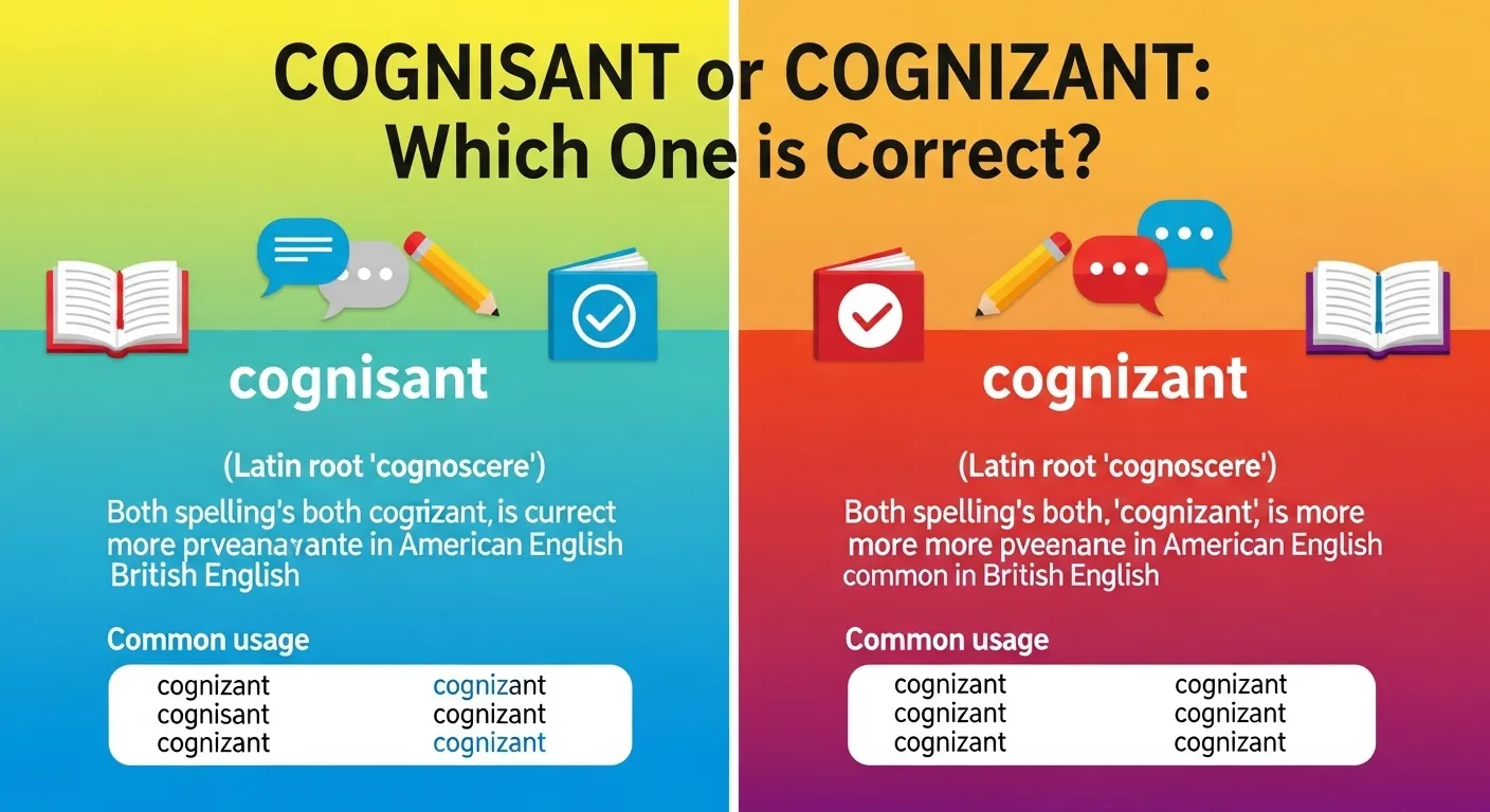 cognisant or cognizant