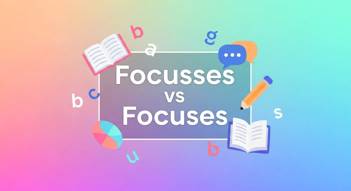 focusses or focuses