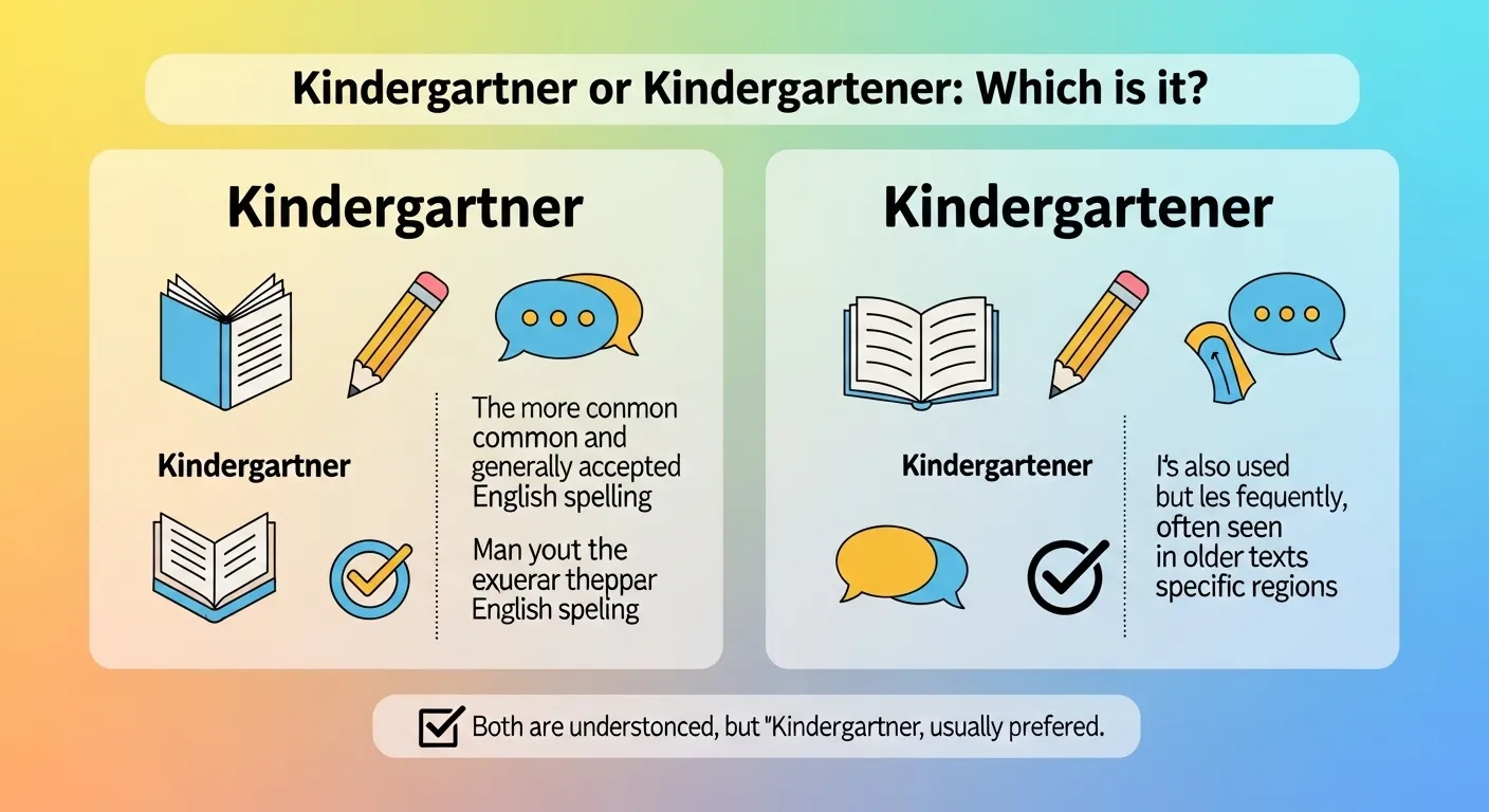 kindergartner or kindergartener