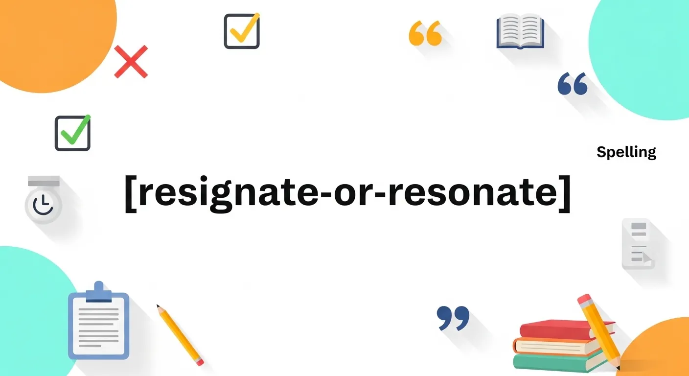 resignate or resonate