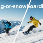 skiing or snowboarding