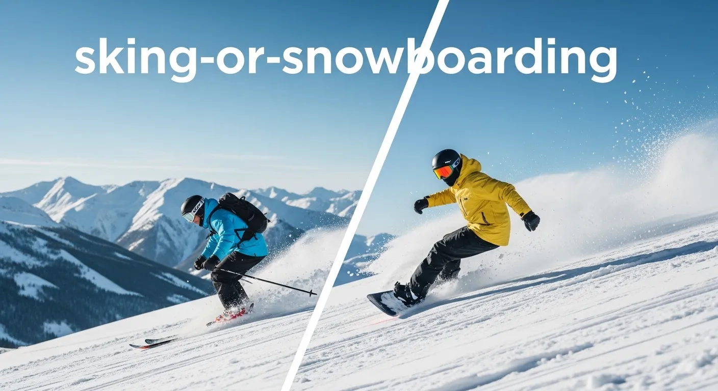 skiing or snowboarding