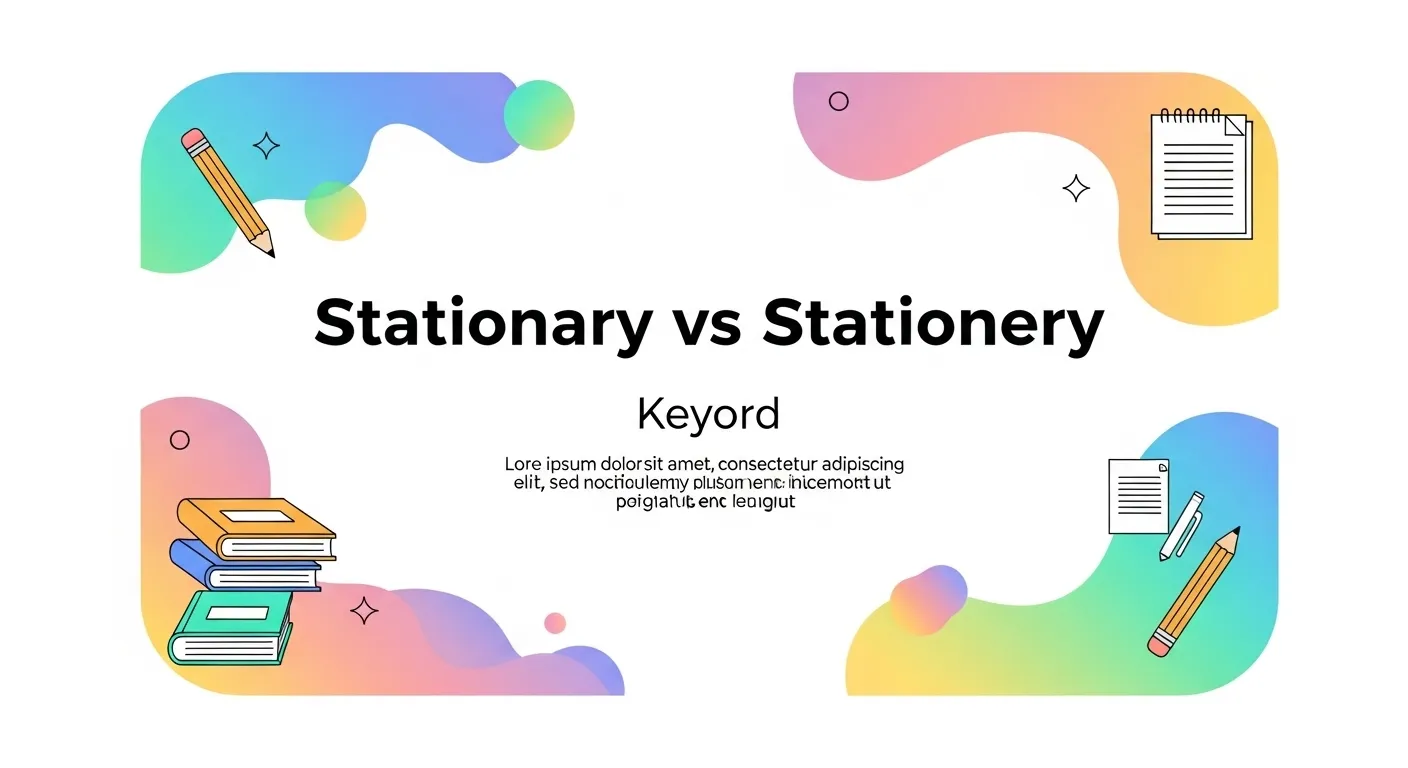 stationary or stationery