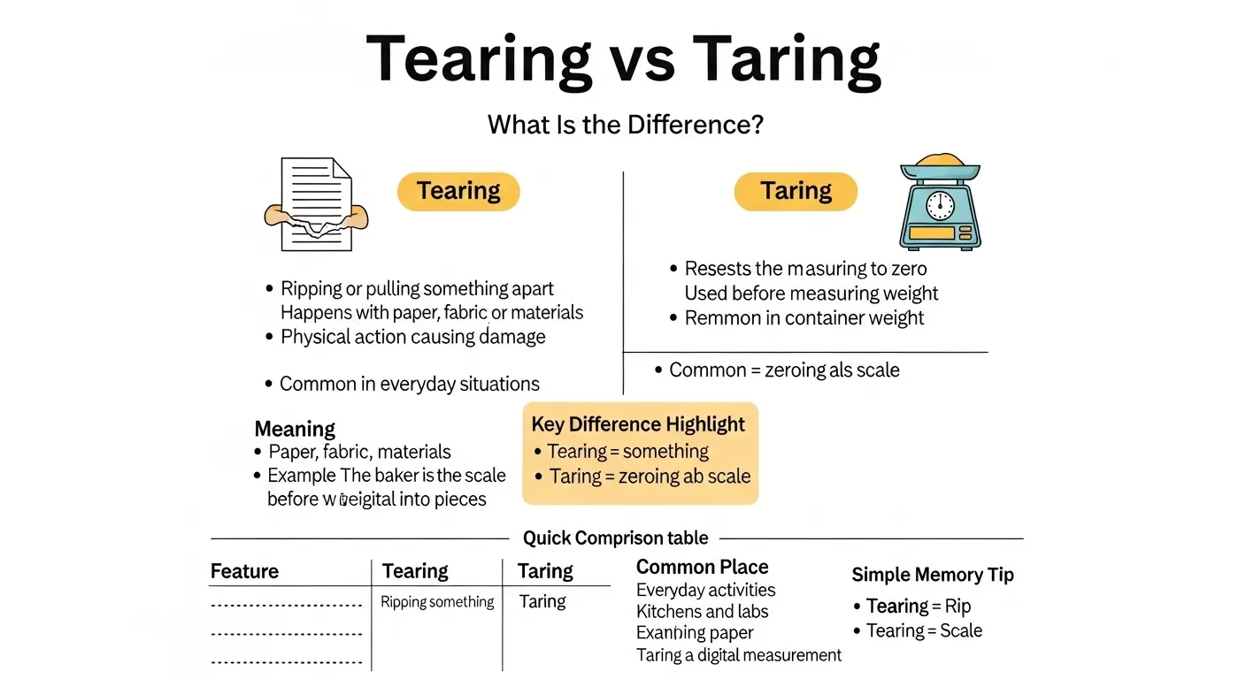 tearing or taring