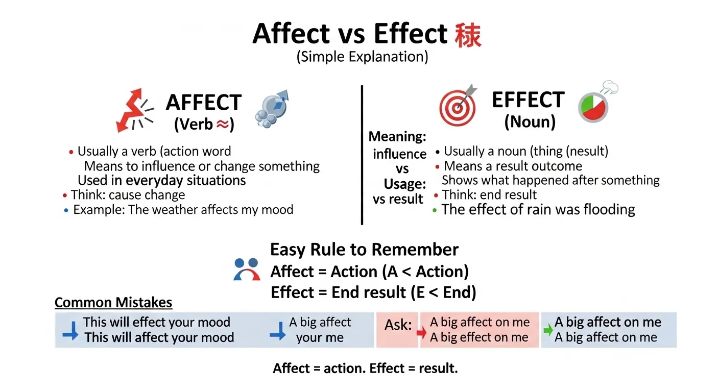 affect vs effect simple explanation