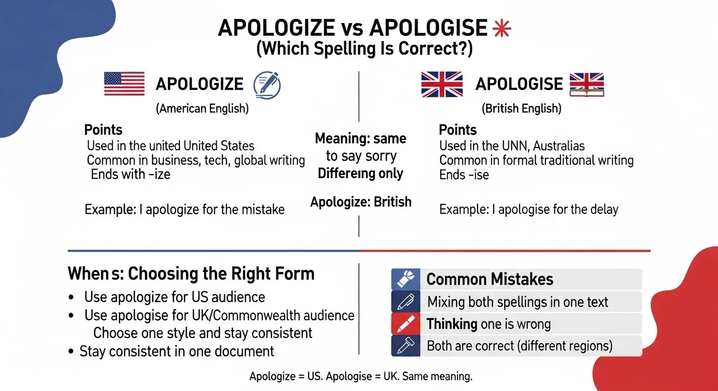 apologize or apologise