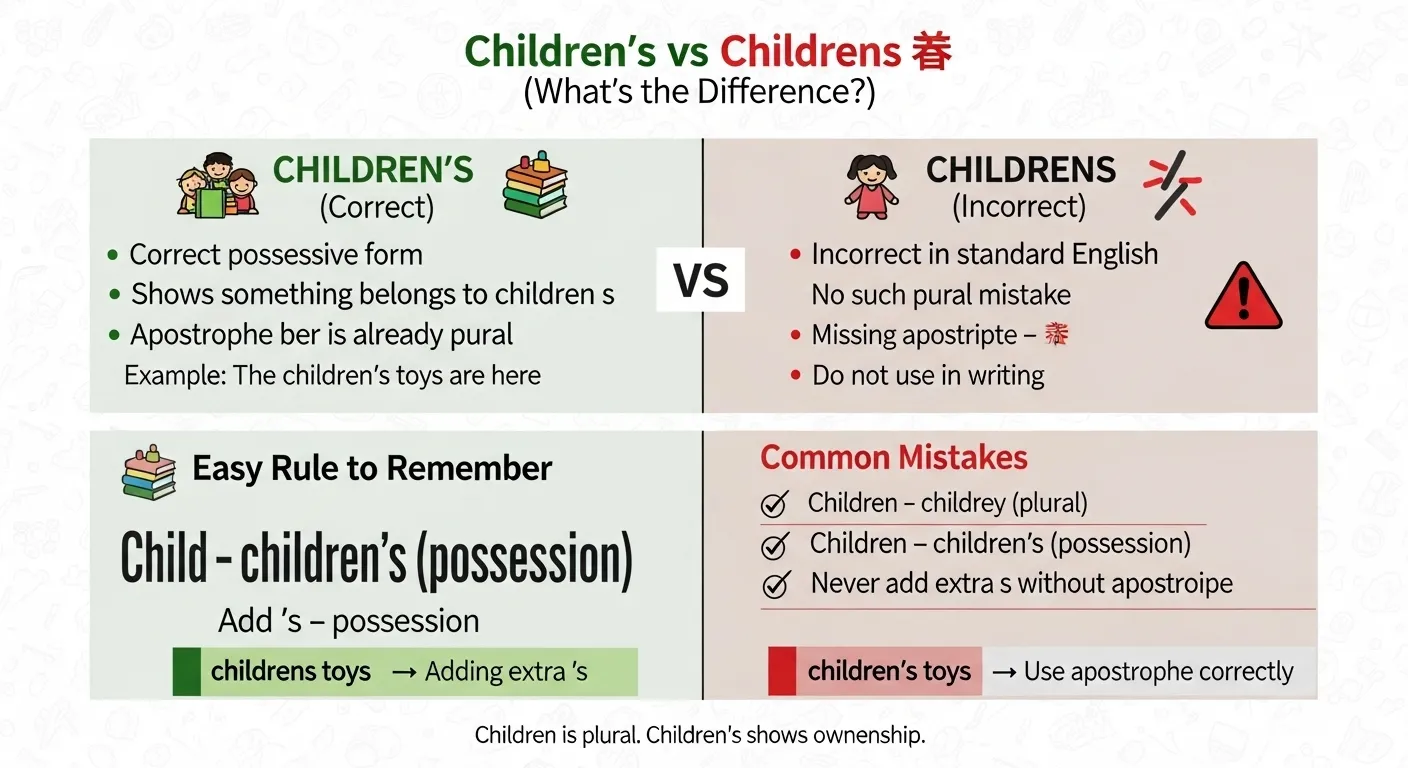 children’s vs childrens