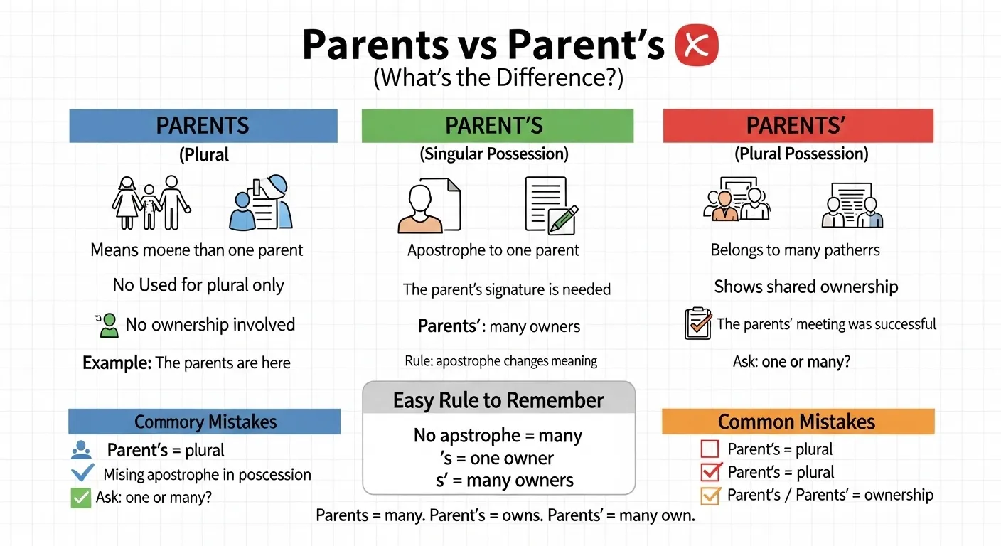 parents vs parent’s