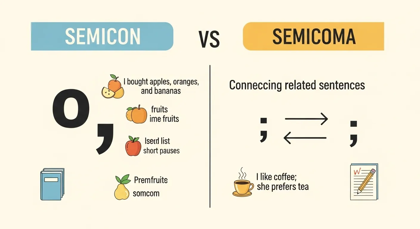 semicolon or comma