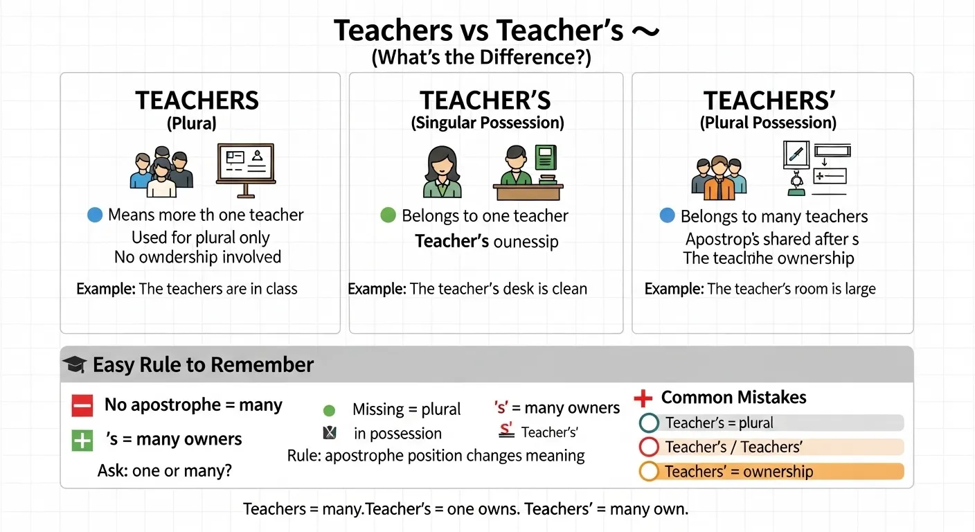 teachers vs teacher’s