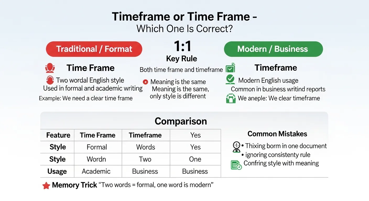 timeframe or time frame
