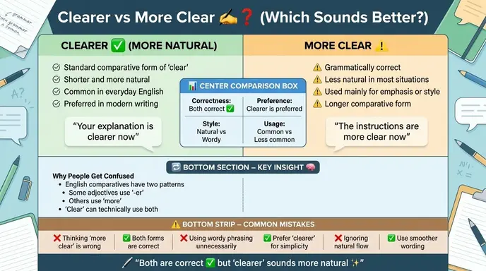 clearer or more clear